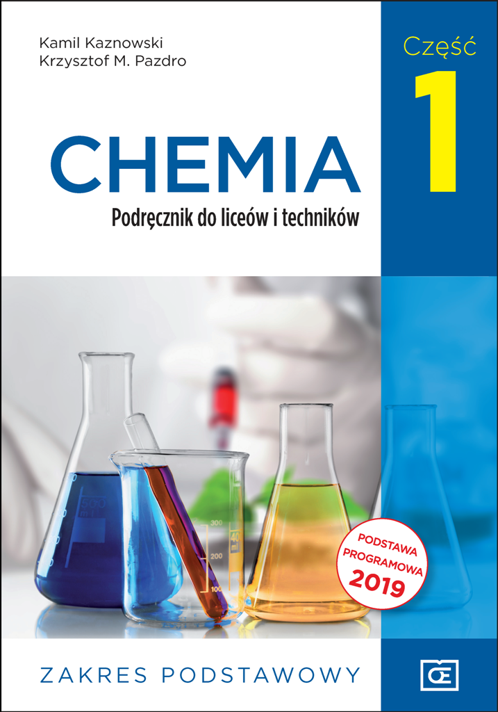 Okładka podręcznika do chemii "Chemia Podręcznik do liceów i techników 1", zakres podstawowy.