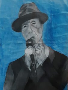 Namalowany portret Leonarda Cohena