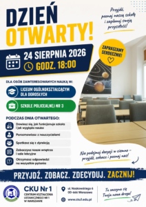 Grafika informująca o dniu otwartym dnia 24 sierpnia.